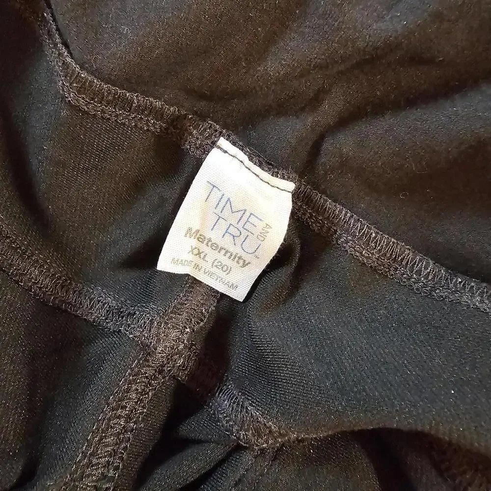 Time and Tru Women's Maternity Pants, Black, Size XXL - Picture 3 of 3